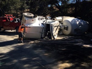 CHP responds to semi crash on Corral Canyon Trail in Campo Image