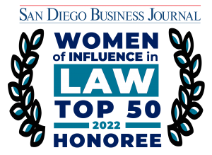 Top 50 Women of influence in Law honoree badge