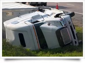 overturned truck