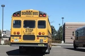 back of a school bus