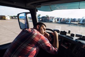 truck driver asleep at wheel