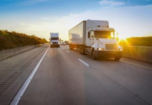 18 wheeler trucks on highway