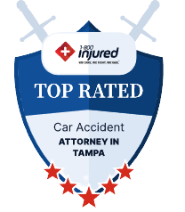 1800 Injured Tampa Car Accident Badge