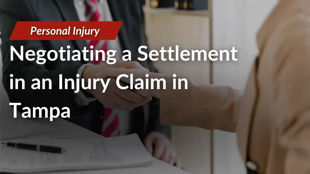 Negotiating a Settlement in an Injury Claim in Tampa Image