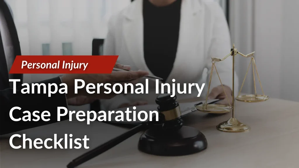 Tampa Personal Injury Case Preparation Checklist Image